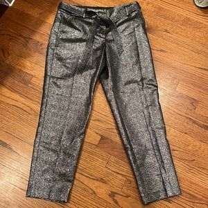 Loft Marisa ankle pant metallic shimmer holiday pant outfit size 4